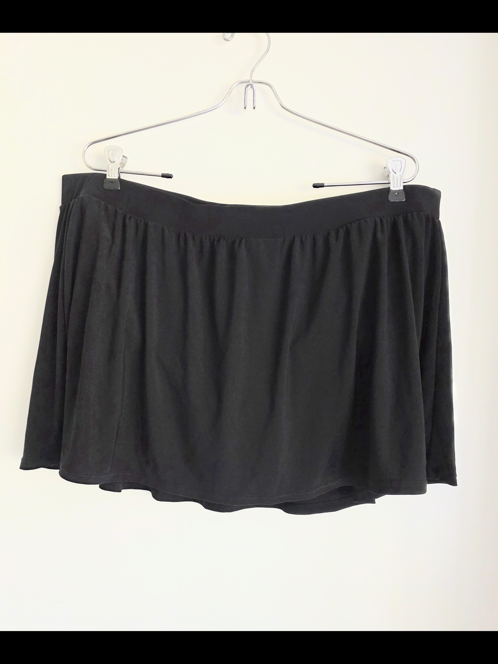Sonnett Shores Black Women's Swim Skirt with Built In Panties 18w